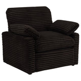 Collins Upholstered Power Recliner Chair Chocolate Brown