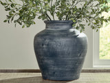 Meadie Distressed Blue Vase A2000629 - Ella Furniture