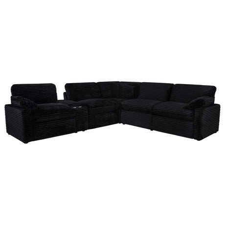 Collins 6-piece Modular Power Reclining Sectional Black