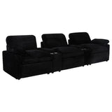 Collins 5-Piece Power Reclining Home Theater Seating Black