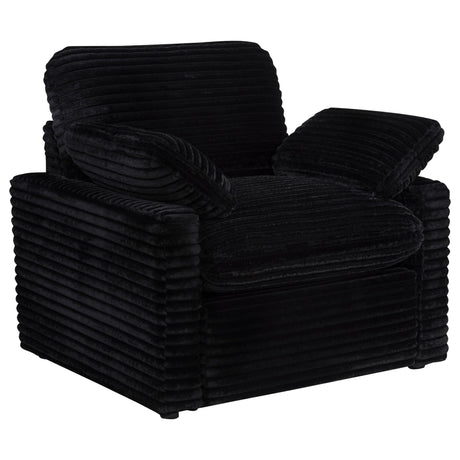 Collins Upholstered Power Recliner Chair Black