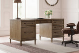 Roanhowe Brown 68" Home Office Desk - Ella Furniture