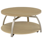 Dacre Round Engineered Wood Top Coffee Table Greige