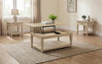 Lindenton 3-piece Wood Lift-Top Coffee and End Table Set Blonde
