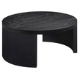 Sweeney 39-inch Round Wood Occasional Cocktail Coffee Table Black