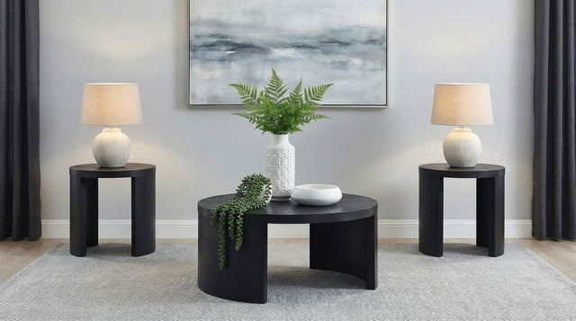 Sweeney 3-piece Coffee and End Occasional Table Set Black