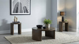 Sweeney 3-piece Coffee and End Occasional Table Set Dark Walnut
