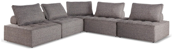 Bree Zee Brown 5-Piece Outdoor Modular Seating - Ella Furniture