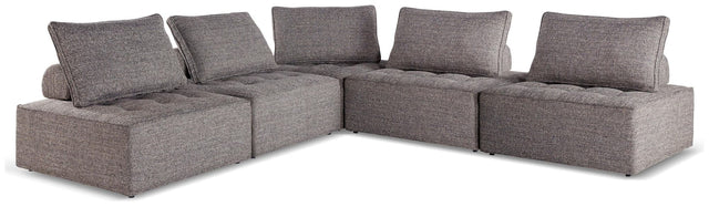 Bree Zee Brown 5-Piece Outdoor Modular Seating - Ella Furniture