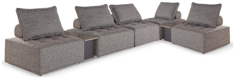 Bree Zee Brown 7-Piece Outdoor Modular Seating - Ella Furniture