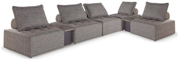 Bree Zee Brown 7-Piece Outdoor Modular Seating - Ella Furniture