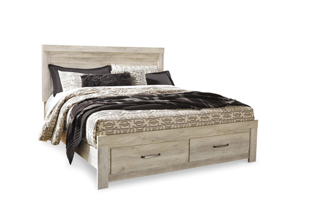 Bellaby Whitewash Platform 2 Storage Bedroom Set - Ella Furniture