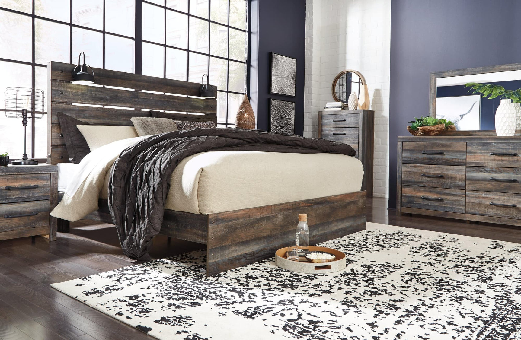 Drystan Multi Panel Bedroom Set - Ella Furniture