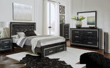 Kaydell Black Panel Storage Bedroom Set - Ella Furniture
