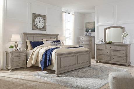 Lettner Light Gray Panel Bedroom Set - Ella Furniture