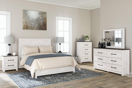 Gerridan White/Gray Panel Bedroom Set - Ella Furniture