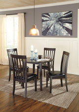 Hammis Dark Brown Circle Dining Room Set - Ella Furniture