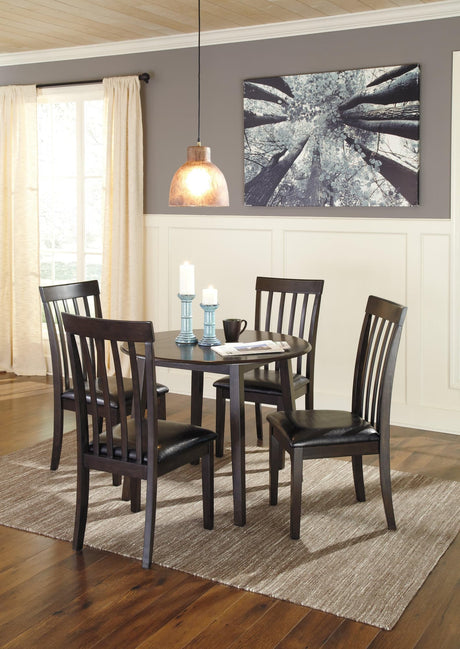 Hammis Dark Brown Circle Dining Room Set - Ella Furniture