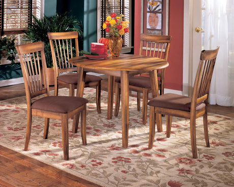 Berringer Rustic Brown Circle Dining Room Set - Ella Furniture