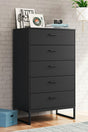 Socalle Black Chest of Drawers - Ella Furniture