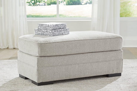 Eastonbridge Shadow Chenille Ottoman - Ella Furniture