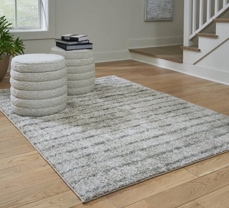 Laddway Cream/Green Medium Rug - Ella Furniture