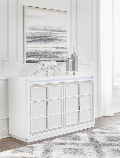 Chalanna White Dresser - Ella Furniture