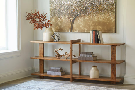 Fayemour Brown Console Sofa Table - Ella Furniture