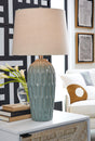 Hadbury Pale Blue/Teal Table Lamp (Set of 2) - Ella Furniture
