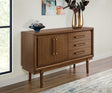 Lyncott Brown Dining Server - Ella Furniture
