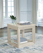 Marxhart Bisque End Table - Ella Furniture