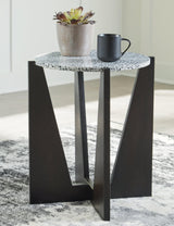 Tellrich Black/White Accent Table - Ella Furniture
