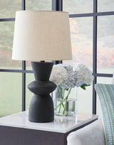 Scarbot Distressed Black Table Lamp (Set of 2) - Ella Furniture