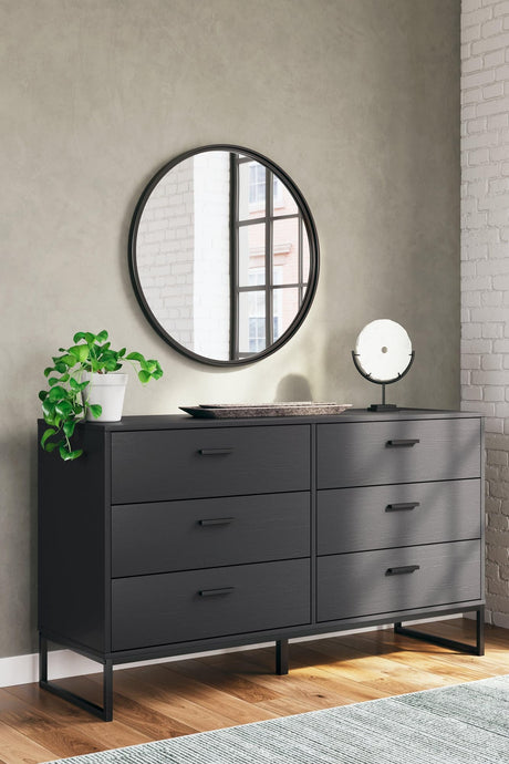 Socalle Black Dresser - Ella Furniture