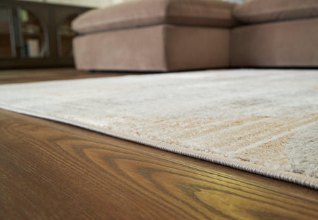 Truward Linen/Gray/Caramel Large Rug - Ella Furniture
