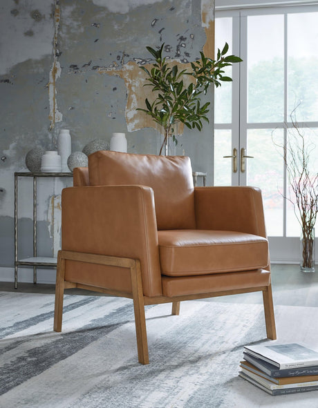 Numund Caramel Accent Chair - Ella Furniture