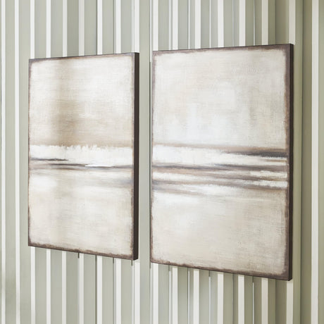 Brockdunn Tan/Brown Wall Art (Set of 2) - Ella Furniture