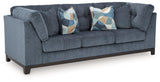 Maxon Place Navy Chenille Sofa - Ella Furniture