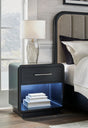 Rowanbeck Black Nightstand - Ella Furniture