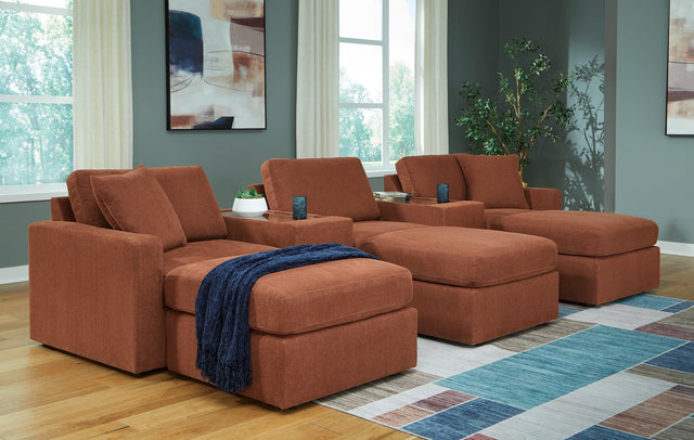 Pillar Spice Peak 5-Piece Sectional With Ottoman
