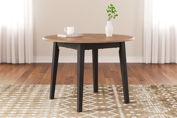 Gesthaven Natural/Brown Dining Drop Leaf Table - Ella Furniture