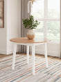 Gesthaven Natural/White Dining Drop Leaf Table - Ella Furniture