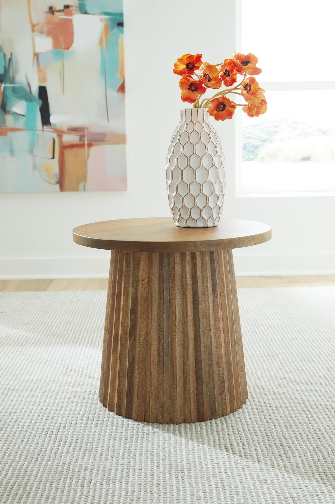Ceilby Natural Accent Table - Ella Furniture