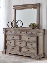 Blairhurst Light Grayish Brown Dresser and Mirror - Ella Furniture
