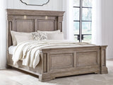 Blairhurst Light Grayish Brown King Panel Bed - Ella Furniture