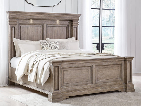 Blairhurst Light Grayish Brown King Panel Bed - Ella Furniture