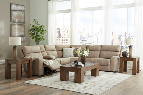 Rosswain Warm Brown Coffee Table With 2 End Tables