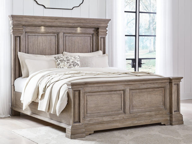 Blairhurst Light Grayish Brown Queen Panel Bed - Ella Furniture
