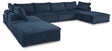 Bales Navy 7-Piece Modular Seating - Ella Furniture