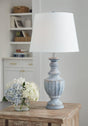 Cylerick Antique Blue 2-Piece Table Lamp Set - Ella Furniture